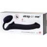 Черный безремневой страпон Silicone Bendable Strap-On - size M