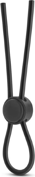 Черное силиконовое лассо на пенис SILICONE LOOP COCK RING