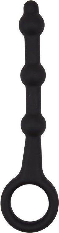 Черная анальная ёлочка Pleasure Piston - 17,5 см.