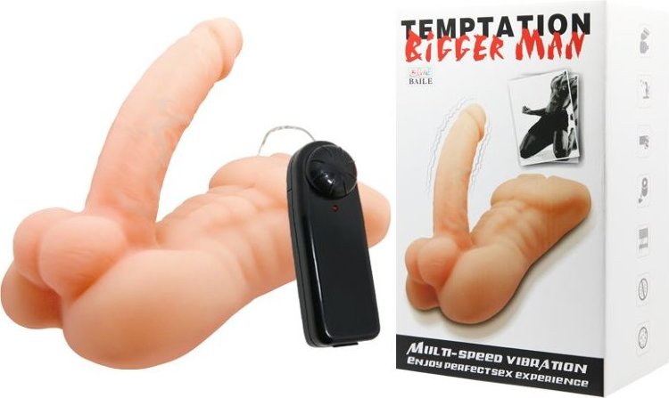 Мега вибратор Temptation Bigger Man с мужским торсом в качестве основания