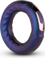 Фиолетовое эрекционное виброкольцо Saturn Vibrating Cock/Ball Ring