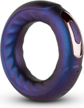 Фиолетовое эрекционное виброкольцо Saturn Vibrating Cock/Ball Ring