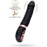 Черный вибратор Waname D-Splash Hurricane с ребрышками - 22,5 см.