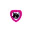 Розовая анальная втулка Diamond Heart с прозрачным кристаллом - 7 см.  Цена 776 руб. - Розовая анальная втулка Diamond Heart с прозрачным кристаллом - 7 см.