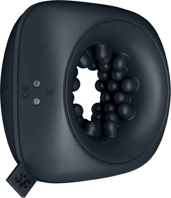 Черный мужской вибромассажер Ring Stroker