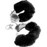 Металлические наручники Furry Love Cuffs с черным мехом