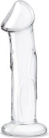 Прозрачный стеклянный фаллоимитатор 6’’ Glass Dildo With Veins Flat Base - 15,2 см.