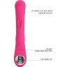 Розовый вибратор-кролик с дисплеем Lamar - 22 см.