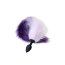 Черная анальная втулка с фиолетово-белым хвостом - размер S  Цена 1 914 руб. - Черная анальная втулка с фиолетово-белым хвостом - размер S