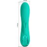 Зеленый мини-вибратор DJ Stick - 12,7 см.