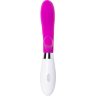 Розовый силиконовый вибратор с клиторальным стимулятором A-Toys Mady - 20,4 см.