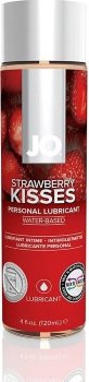 Лубрикант на водной основе с ароматом клубники JO Flavored Strawberry Kiss - 120 мл.