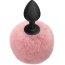 Черная анальная пробка с розовым пушистым хвостиком Fluffy  Цена 1 031 руб. - Черная анальная пробка с розовым пушистым хвостиком Fluffy