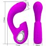 Лиловый вибромассажёр с вакуумной стимуляцией клитора Sibel - 15,5 см.
