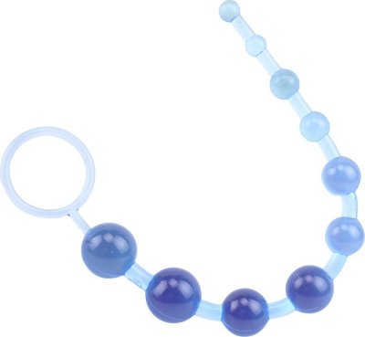 Голубая анальная цепочка Sassy Anal Beads - 26,7 см.  Цена 652 руб. Длина: 26.7 см. Диаметр: 2.4 см. Анальная цепочка из 10 шариков разного диаметра. Минимальный диаметр - 1 см. Страна: Китай. Материал: поливинилхлорид (ПВХ, PVC).