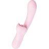 Розовый вибратор-кролик с ласкающим язычком Orali - 22 см.