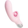 Розовый вибратор-кролик с ласкающим язычком Orali - 22 см.