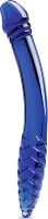 Синий двусторонний стеклянный стимулятор 11’’ Double-sided Glass Dildo For G-Spot P-Spot Stimulation - 28 см.