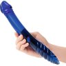 Синий двусторонний стеклянный стимулятор 11’’ Double-sided Glass Dildo For G-Spot P-Spot Stimulation - 28 см.