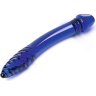 Синий двусторонний стеклянный стимулятор 11’’ Double-sided Glass Dildo For G-Spot P-Spot Stimulation - 28 см.