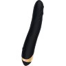 Чёрный вибратор WANAME Storm со стимулирующими рёбрами - 22,5 см.