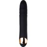 Чёрный вибратор WANAME Storm со стимулирующими рёбрами - 22,5 см.