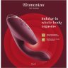 Бордовый бесконтактный клиторальный стимулятор Womanizer Duo 2