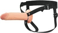 Полый страпон на ремнях 8’’ Hollow Silicone Strap-on