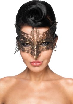Золотистая карнавальная маска Шератан