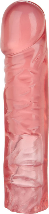 Розовая фаллическая насадка Vac-U-Lock 8 Crystal Jellies Dong - 20,3 см.