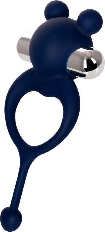 Синее виброкольцо с хвостиком JOS MICKEY