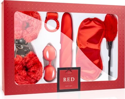 Эротический набор I Love Red Couples Box  Цена 8 141 руб. Этот набор состоит из 6 предметов романтического красного цвета. Он отлично подойдет для начинающих и включает игрушки для женщин и для пары. Это идеальный подарок для любимой, которым вы не только заслужите благодарность, но и расширите свой чувственный опыт, получите свежие сексуальные впечатления, которые сделают вас ближе. В набор входят металлические наручники с ключами, вагинальные шарики со смещенным центром тяжести, эрекционное кольцо, вибратор, маска для глаз и пуховая метелочка. Вибратор имеет 10 режимов вибрации с простым кнопочным управлением. Страна: Китай. Материал: анодированный пластик, силикон. Батарейки: 2 шт., тип AA.