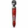 Красный беспроводной wand-вибратор Doxy Die Cast 3R с принтом в виде роз на рукояти - 28 см.