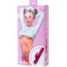 Розовый вибратор с клиторальным стимулятором BALLE - 23 см.