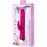 Розовый вибратор с клиторальным стимулятором BALLE - 23 см.