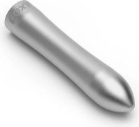 Серебристая металлическая вибропуля Doxy - 12 см.
