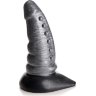 Серый фантазийный фаллоимитатор Beastly Tapered Bumpy Silicone Dildo - 21 см.