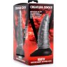 Серый фантазийный фаллоимитатор Beastly Tapered Bumpy Silicone Dildo - 21 см.
