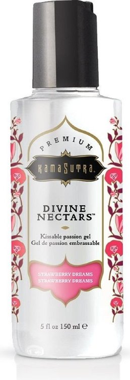 Гель-лубрикант на водной основе Divine Nectars Strawberry Dream с ароматом клубники - 150 мл.