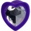 Фиолетовая анальная втулка Diamond Heart с прозрачным кристаллом - 7 см.  Цена 734 руб. - Фиолетовая анальная втулка Diamond Heart с прозрачным кристаллом - 7 см.