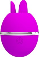 Лиловый двусторонний вибростимулятор клитора Gemini Ball