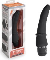 Черный анальный вибратор 7 Slim Anal Realistic Vibrator - 20 см.