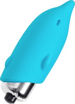 Голубой мини-вибратор Jolly - 7,5 см.