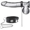 Утяжка на пенис с поводком Snap Cock Ring With 12 Leash