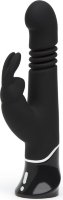 Черный хай-тек вибратор Greedy Girl Thrusting Rabbit Vibrator - 22,8 см.