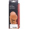 Телесная закрытая насадка с пупырышками Cock Sleeve Size M - 15,6 см.