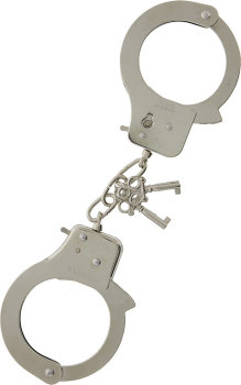 Металлические наручники с ключиками LARGE METAL HANDCUFFS WITH KEYS