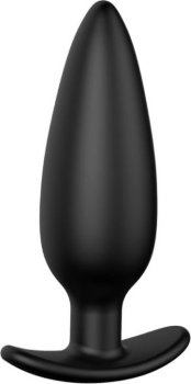 Черная анальная пробка №07 Self Penetrating Butt Plug - 12 см.