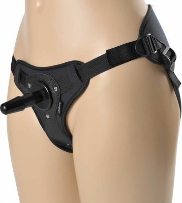 Трусики HARNESS Dual Peak размера XS-M HARNESS Dual Peak – это неоднозначный секс-аксессуар, ведь его могут использовать пары, желающие попробовать кардинально новые приёмы сексуального удовлетворения. Девайс имеет два коннектора, которые имеют особое расположение. Один – для вагинальной насадки, для собственного использования, другой – внешний, для удовлетворения сексуальных потребностей партнёра. Коннекторы имеют съёмную систему крепления, поэтому их легко открутить, заменить на втулку необходимого диаметра, такая трансформация, даёт возможность менять функциональность девайса по собственным предпочтениям. В качестве насадок могут использоваться фаллоимитаторы или анальные пробки. Благодаря мягкому и пористому неопрену, девайс плотно, но нежно прилегает к телу, предотвращает натирание и не допускает нарушения кровообращения. Фиксация и регулировка девайса происходит при помощи небольших пряжек ПВХ. Размер от XS до M. Длина коннекторов - 8 см., диаметр - 2 см. Страна: Россия. Материал: неопрен.
