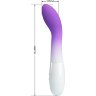 Фиолетово-белый вибратор Bishop для G-точки - 18,2 см.